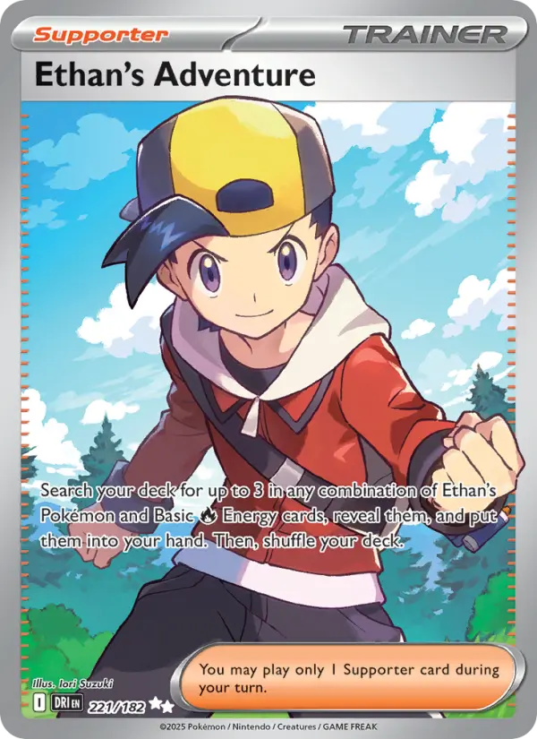 Ethan's Adventure Ultra Rare Pokemon card #221 from Destined Rivals