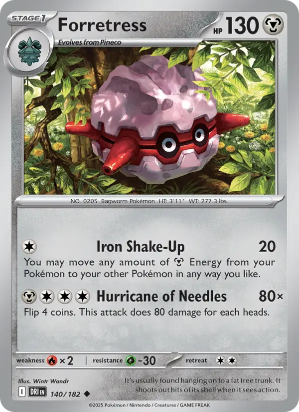 Forretress Pokemon card artwork