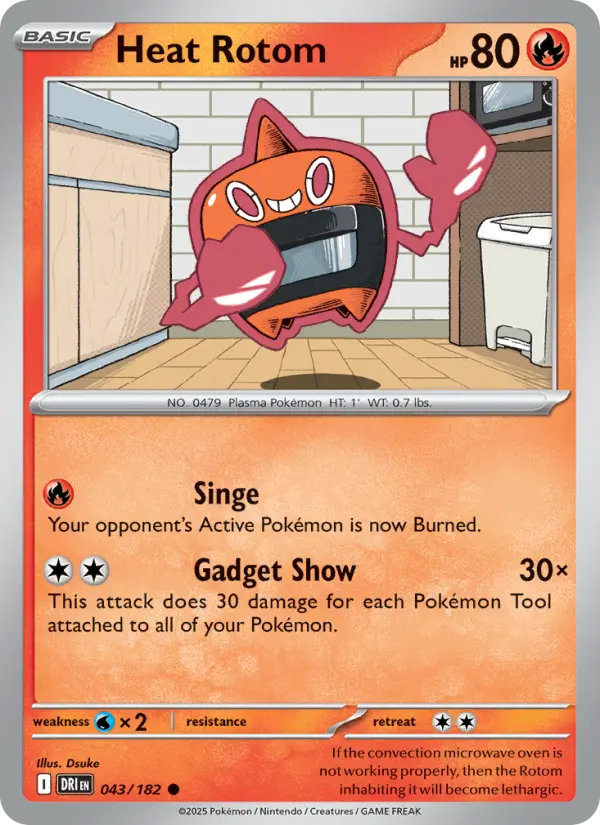 Heat Rotom Common Pokemon card #043 from Destined Rivals