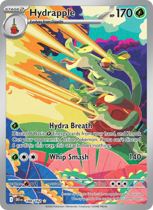 Hydrapple Illustration rare Pokemon card #188 from Destined Rivals