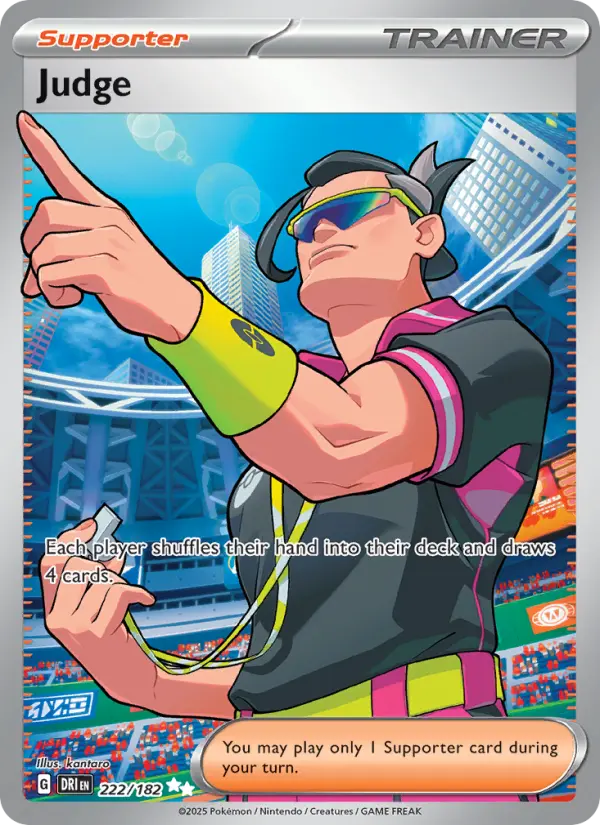 Judge Ultra Rare Pokemon card #222 from Destined Rivals
