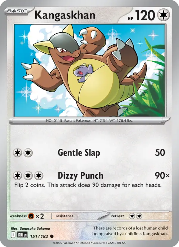 Kangaskhan Common Pokemon card #151 from Destined Rivals
