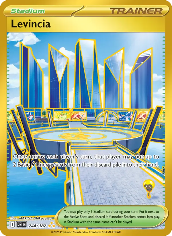 Levincia Hyper rare Pokemon card #244 from Destined Rivals