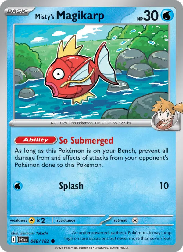 Misty's Magikarp Common Pokemon card #048 from Destined Rivals