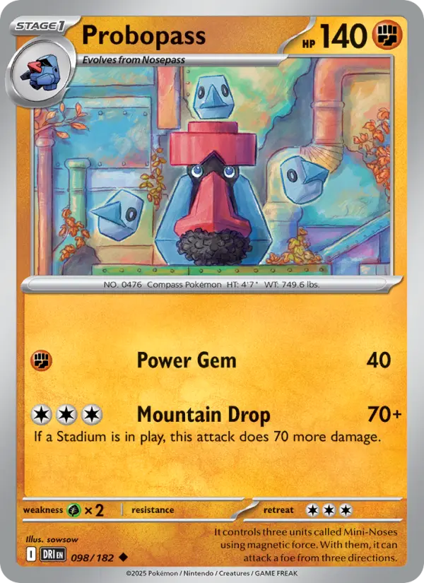 Probopass Uncommon Pokemon card #098 from Destined Rivals