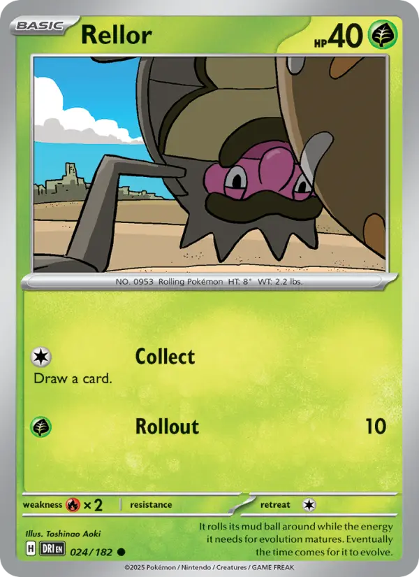Rellor Common Pokemon card #024 from Destined Rivals