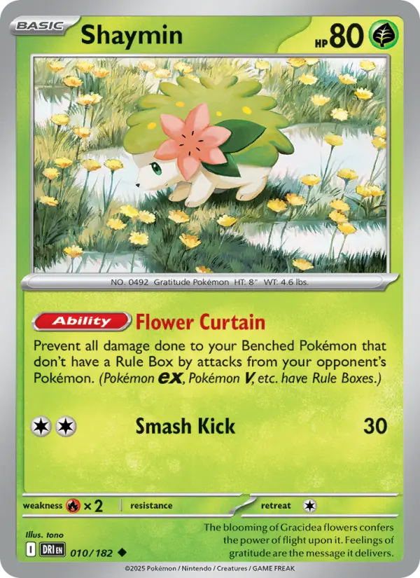 Shaymin Uncommon Pokemon card #010 from Destined Rivals