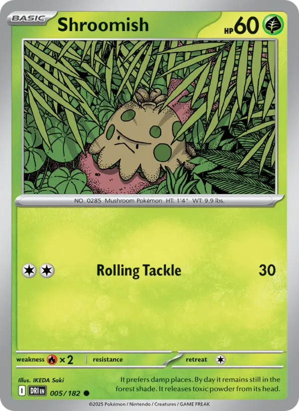 Shroomish Common Pokemon card #005 from Destined Rivals