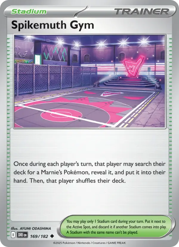 Spikemuth Gym Uncommon Pokemon card #169 from Destined Rivals