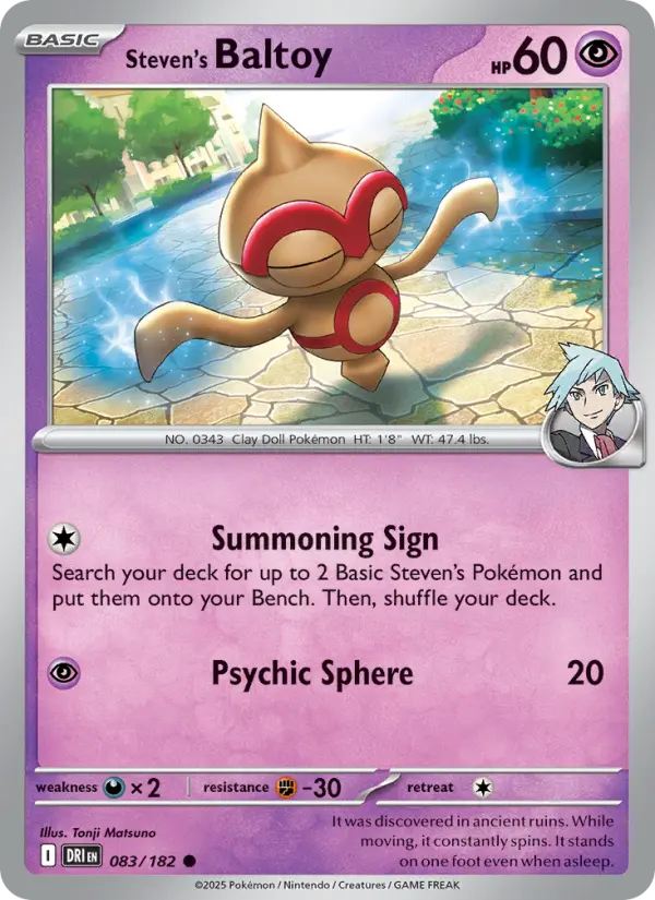 Baltoy Pokemon card artwork