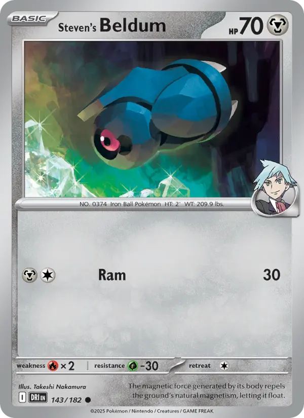 Beldum Pokemon card artwork