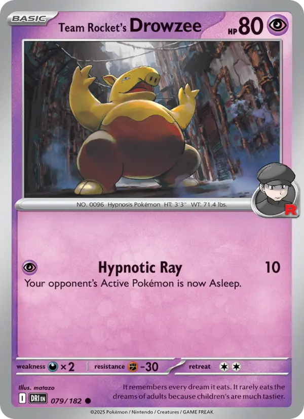 Drowzee Pokemon card artwork