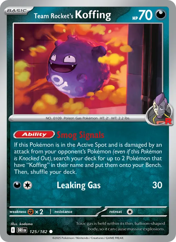 Koffing Pokemon card artwork