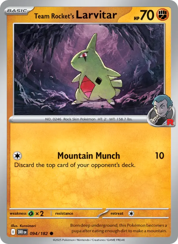 Larvitar Pokemon card artwork