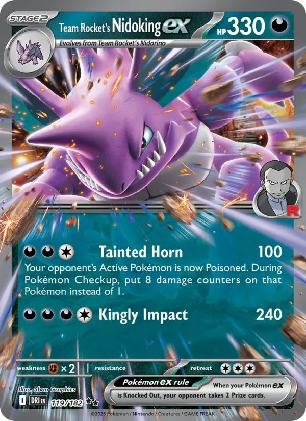 Nidoking Pokemon card artwork