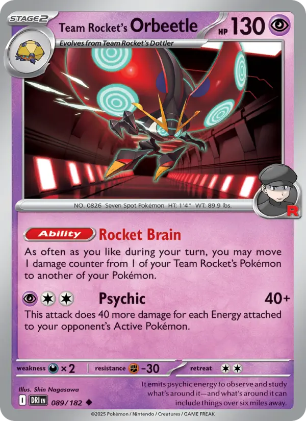 Orbeetle Pokemon card artwork