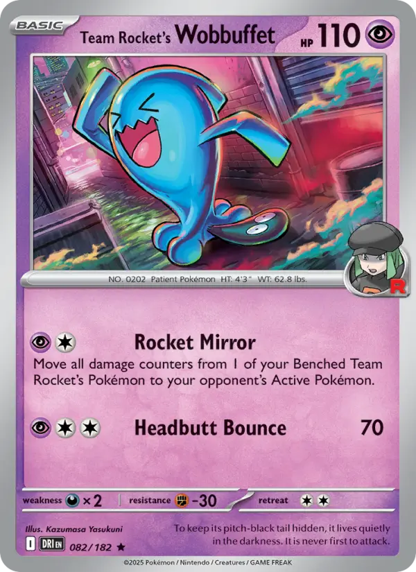 Wobbuffet Pokemon card artwork