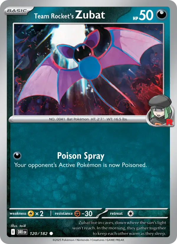 Zubat Pokemon card artwork