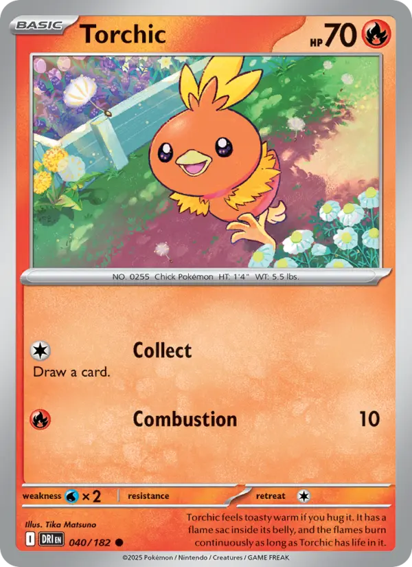 Torchic Common Pokemon card #040 from Destined Rivals