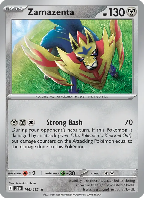 Zamazenta Pokemon card artwork