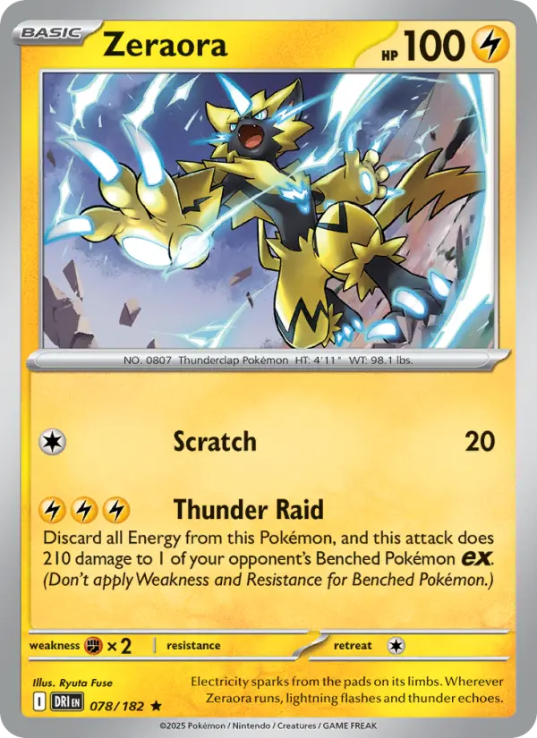 Zeraora Pokemon card artwork