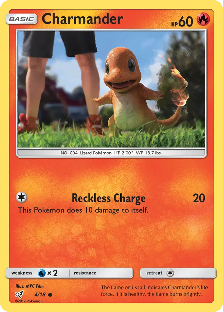 Charmander Common Pokemon card #4 from Detective Pikachu
