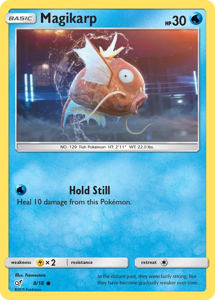 Magikarp Common Pokemon card #8 from Detective Pikachu