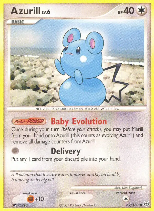 Azurill Common Pokemon card #69 from Diamond & Pearl