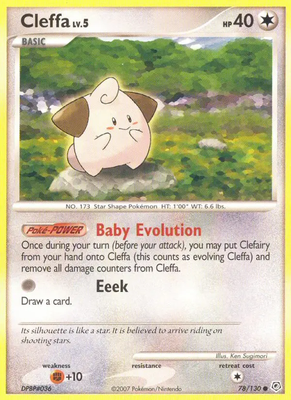 Cleffa Common Pokemon card #78 from Diamond & Pearl