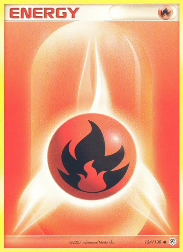 Fire Energy Common Pokemon card #124 from Diamond & Pearl