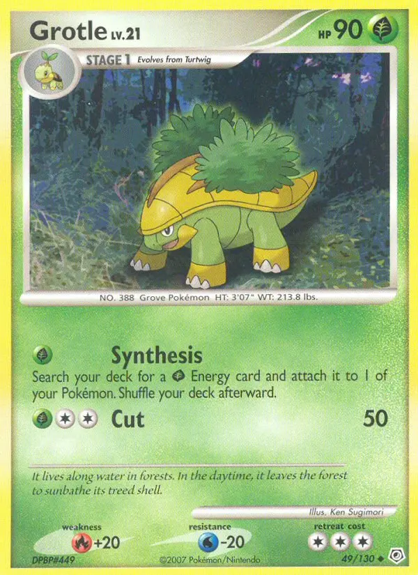 Grotle Uncommon Pokemon card #49 from Diamond & Pearl