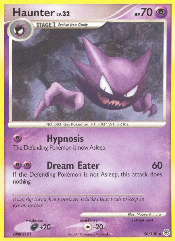 Haunter Uncommon Pokemon card #50 from Diamond & Pearl