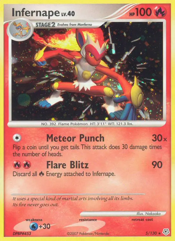 Infernape Rare Holo Pokemon card #5 from Diamond & Pearl