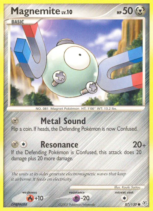 Magnemite Common Pokemon card #87 from Diamond & Pearl