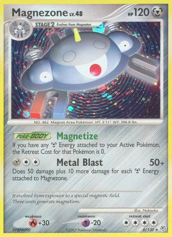 Magnezone Rare Holo Pokemon card #8 from Diamond & Pearl