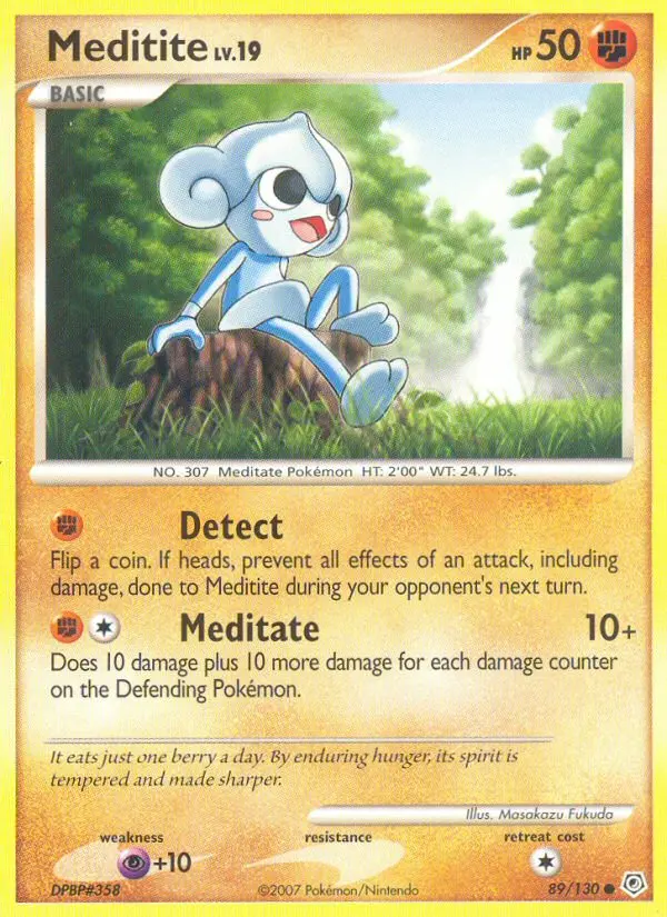 Meditite Common Pokemon card #89 from Diamond & Pearl