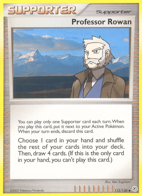Professor Rowan Uncommon Pokemon card #112 from Diamond & Pearl