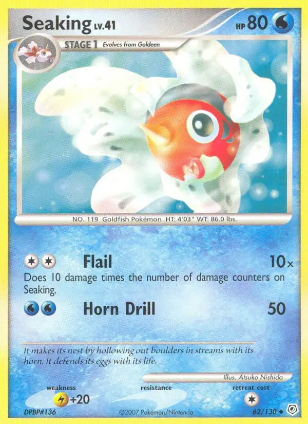 Seaking Uncommon Pokemon card #62 from Diamond & Pearl