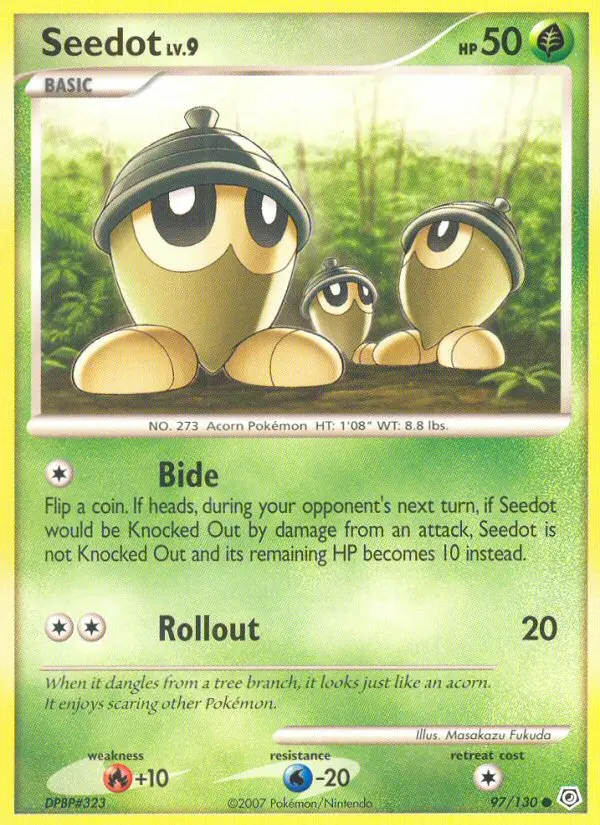 Seedot Common Pokemon card #97 from Diamond & Pearl