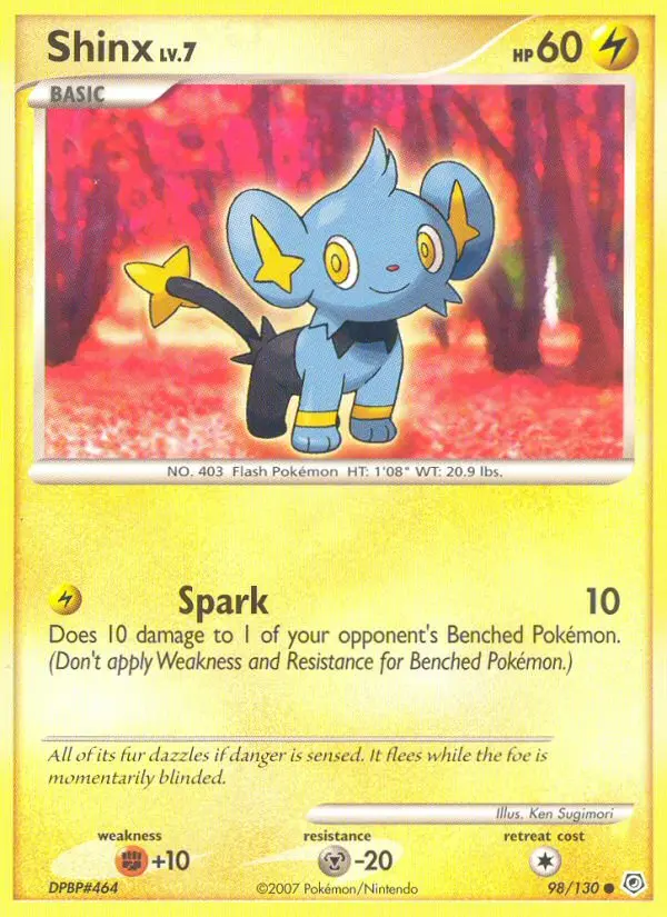 Shinx Common Pokemon card #98 from Diamond & Pearl