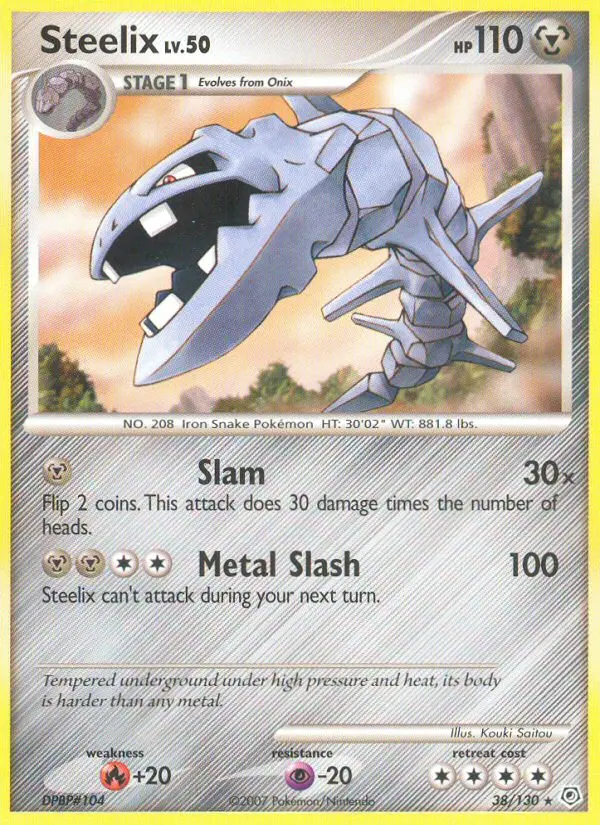 Steelix Rare Pokemon card #38 from Diamond & Pearl