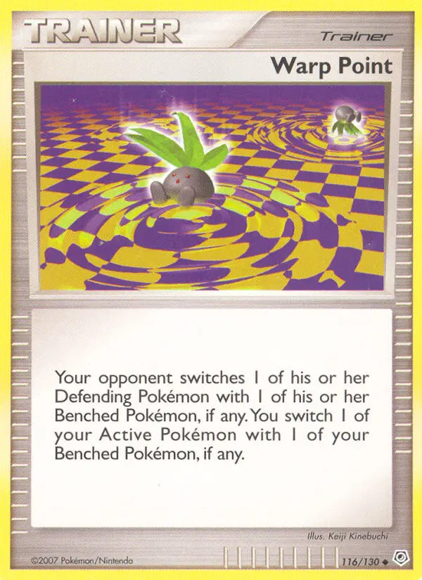 Warp Point Uncommon Pokemon card #116 from Diamond & Pearl