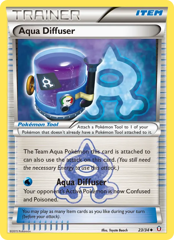 Aqua Diffuser Uncommon Pokemon card #23 from Double Crisis