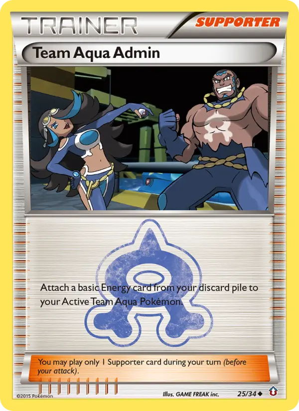 Team Aqua Admin Uncommon Pokemon card #25 from Double Crisis