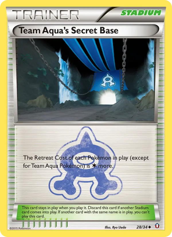 Team Aqua's Secret Base Uncommon Pokemon card #28 from Double Crisis
