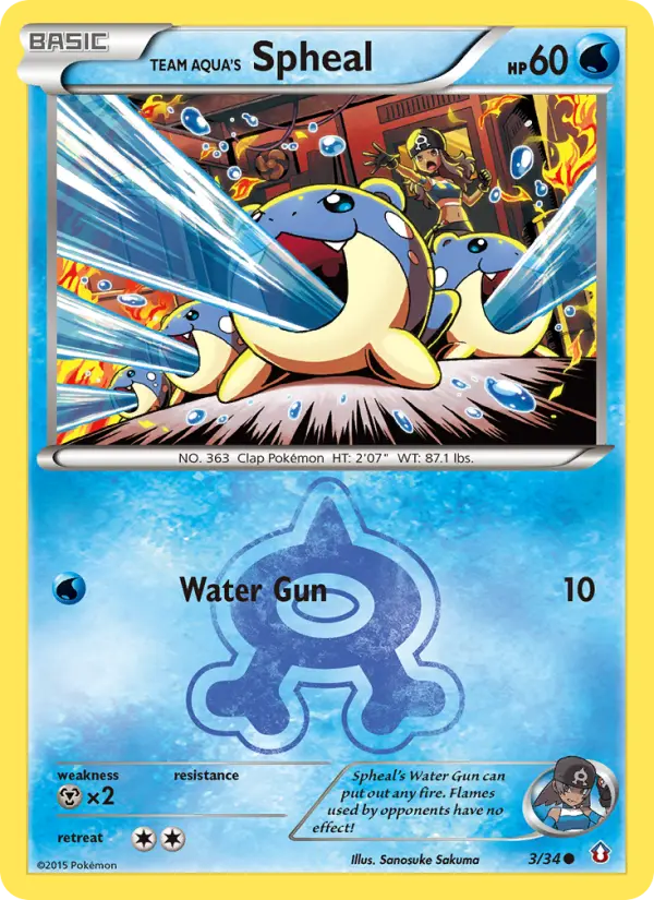 Team Aqua's Spheal Common Pokemon card #3 from Double Crisis
