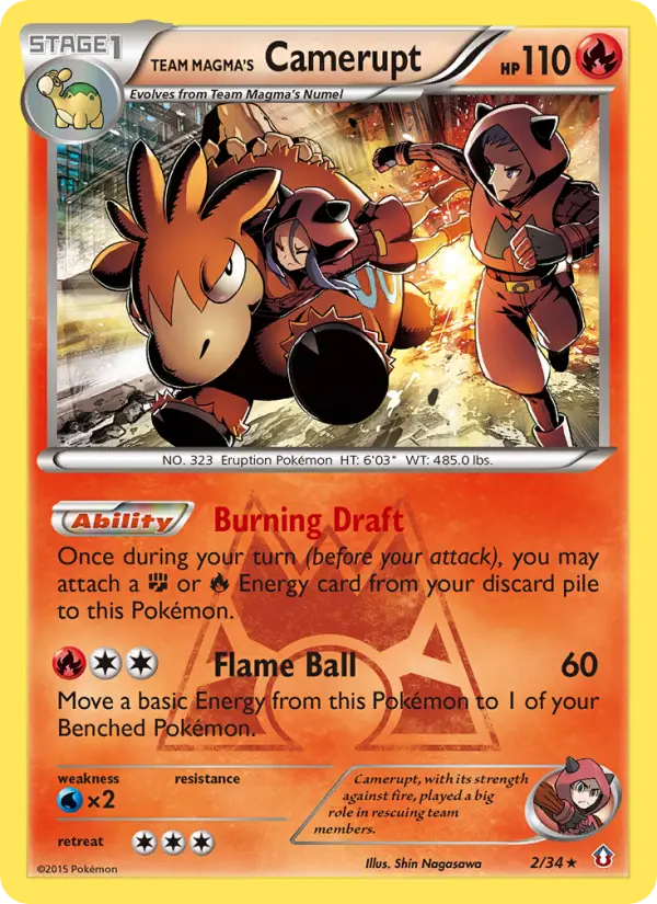 Team Magma's Camerupt Rare Pokemon card #2 from Double Crisis