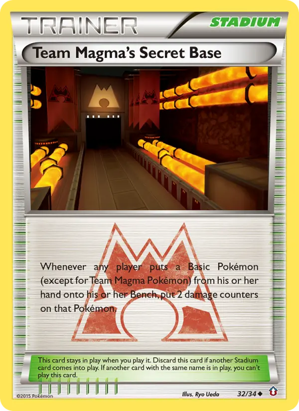 Team Magma's Secret Base Uncommon Pokemon card #32 from Double Crisis