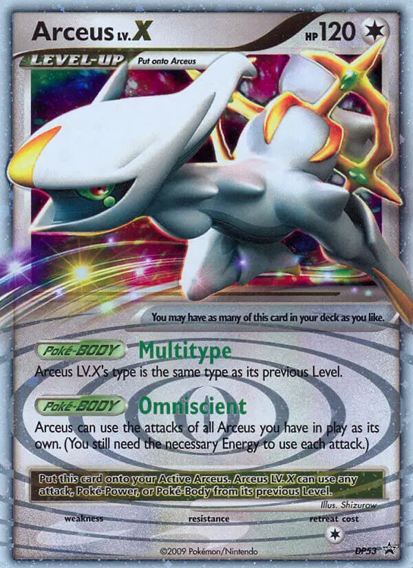 Arceus Common Pokemon card #DP53 from DP Black Star Promos