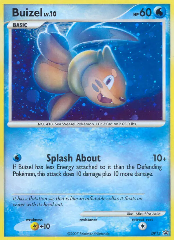Buizel Common Pokemon card #DP13 from DP Black Star Promos